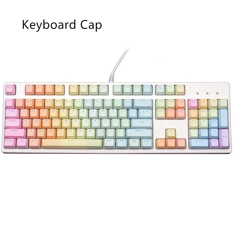 DIY Gamer gaming keyboard caps Rainbow keycap 104 standard key combination mechanical keyboard