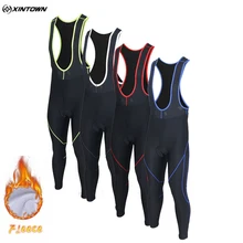 Зимние термофлисовые велосипедные комбинезоны Ropa Ciclismo велосипед для Мужчин велосипедные колготки Длинные мужские брюки 4 цвета