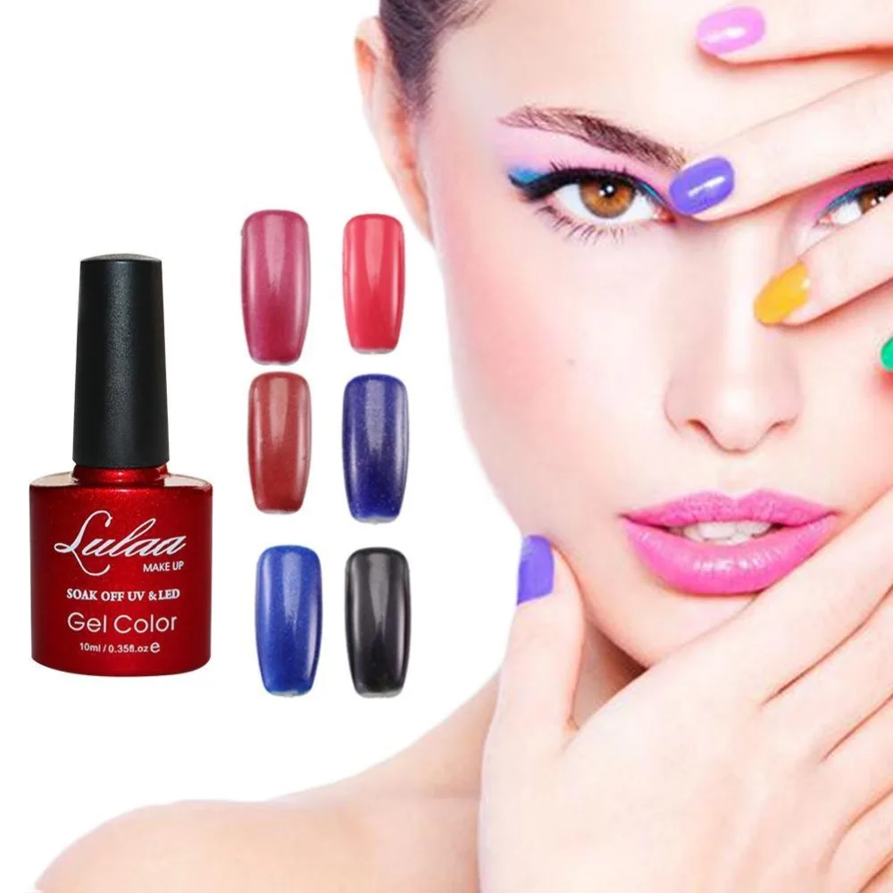 

LULAA 24 Color Nail Polish Long-lasting Soak Off Gel Polish UV & LED Nail Varnish Lamp DIY Nail Varnish Gel Manicure Art Tools