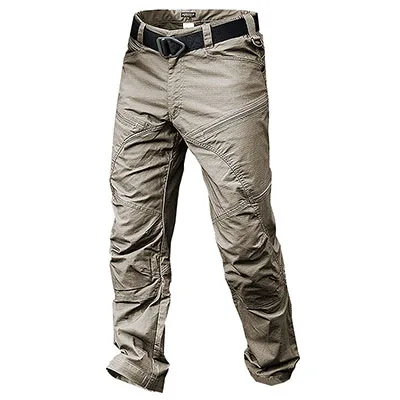 Военные тактические брюки карго для мужчин, спецназ, армейские военные штаны, для улицы, спецназ, водонепроницаемые, большие, мульти карманы, хлопок, HikingTrouse - Цвет: Khaki