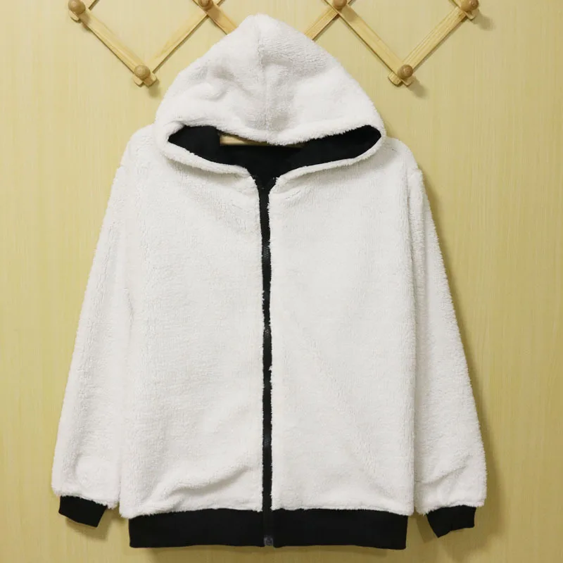 Coshome Anime One Piece Luffy Trafalgar Law Winter Jacket Coat Men Women Thick Woolen Hoodie Cosplay Costume  (4)