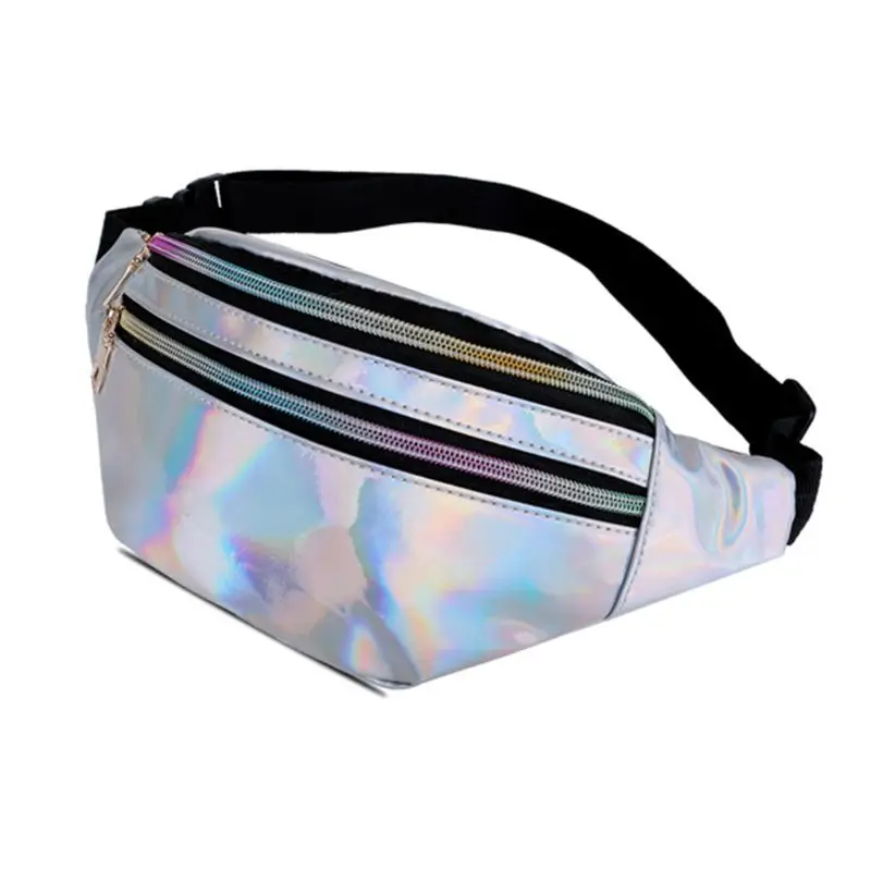 

2018 Women Fanny Pack Leg Bag Handbag Reflective Laser Punk Steam Women Waist Bag Women's Waist Belt Waist Pack Women's Waist Pa