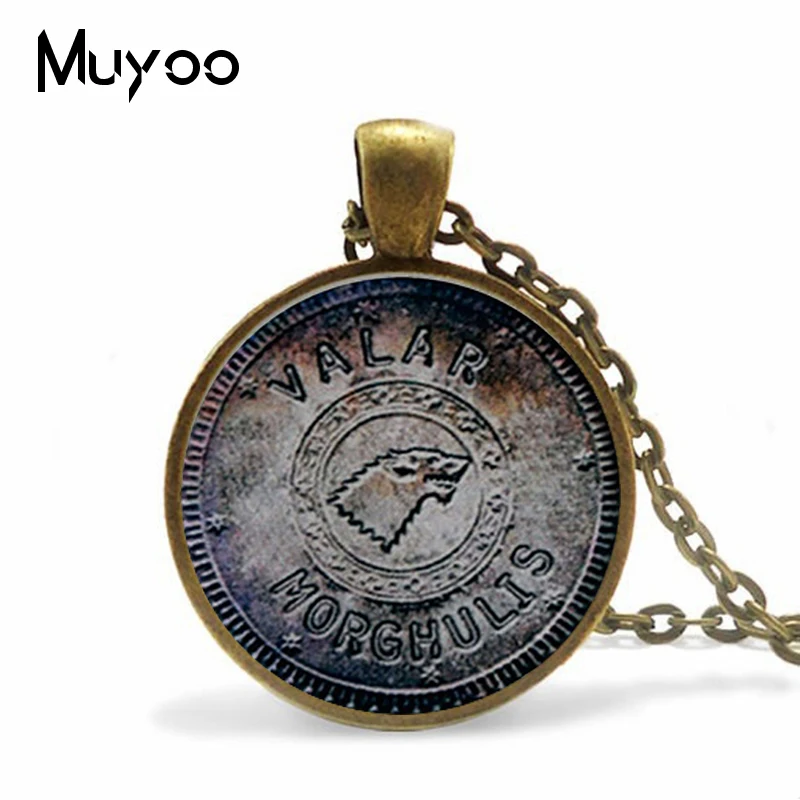 

Game of Thrones Valar Morghulis Necklace Glass Photo Cabochon Necklace HZ1