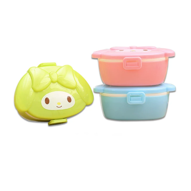 

Bear Cavalier Japanese Double Deck Cartoon Insulation Lunch Boxs Sealed Portable Cute Child Bento Box Fruit Food Storage Box
