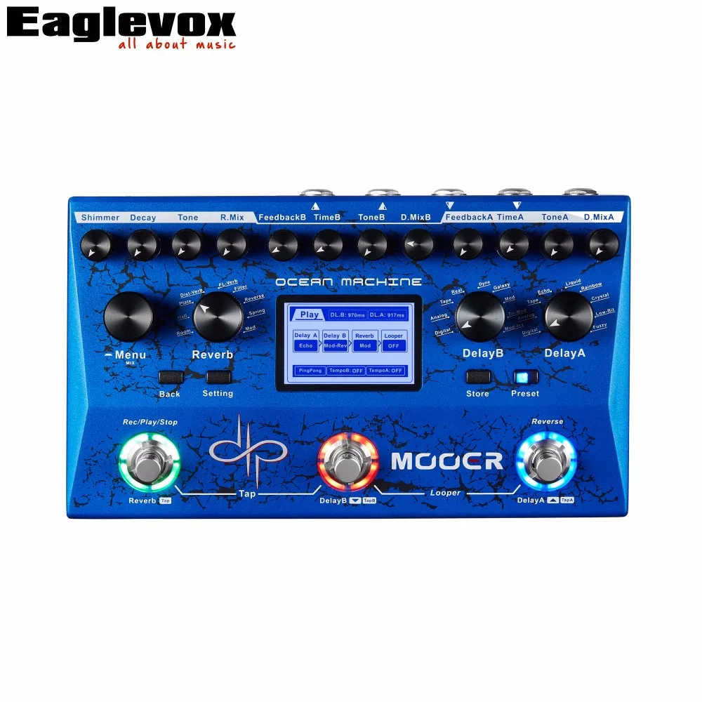 Mooer Ocean Machine Guitar Effect Pedal Professional Delay Reverb