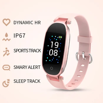 

Women Laies S3 Bluetooths Smart Bracelet IP67 Fitness Wristband Pedometer Activity Tracker Smartband Watch for Android IOS