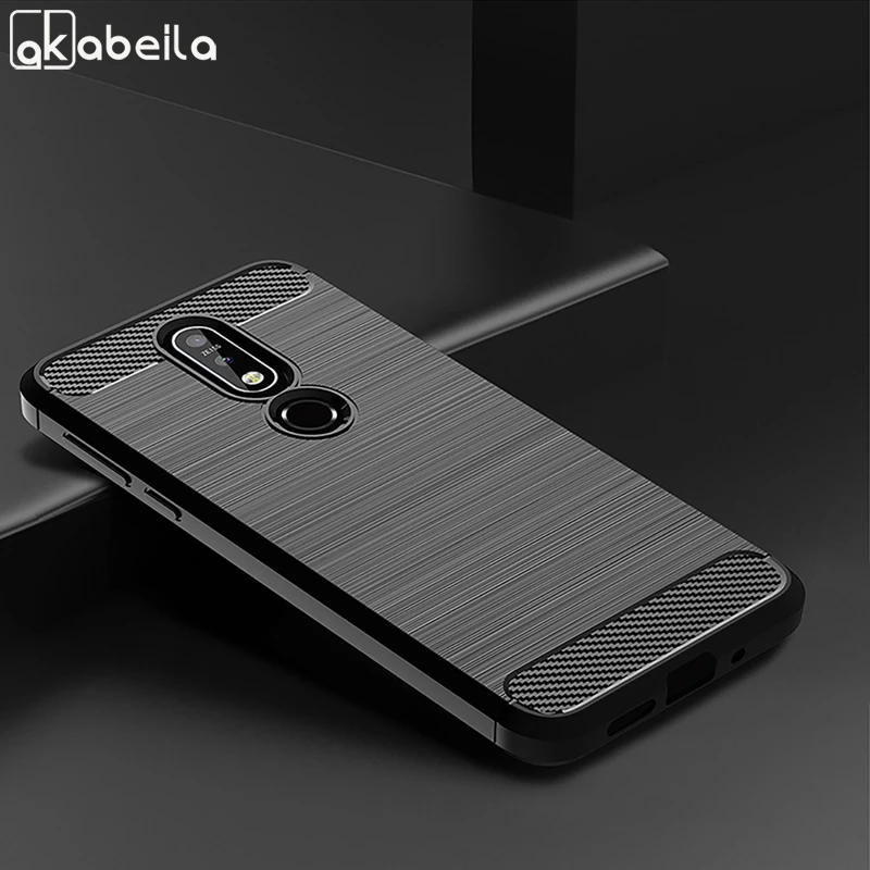 

Carbon Fiber Case For Nokia 3.1 7.1 Plus Case Silicone Soft TPU Phone Bumper Cases For Nokia X7 X3 Nokia7.1 Plus Protector Cover