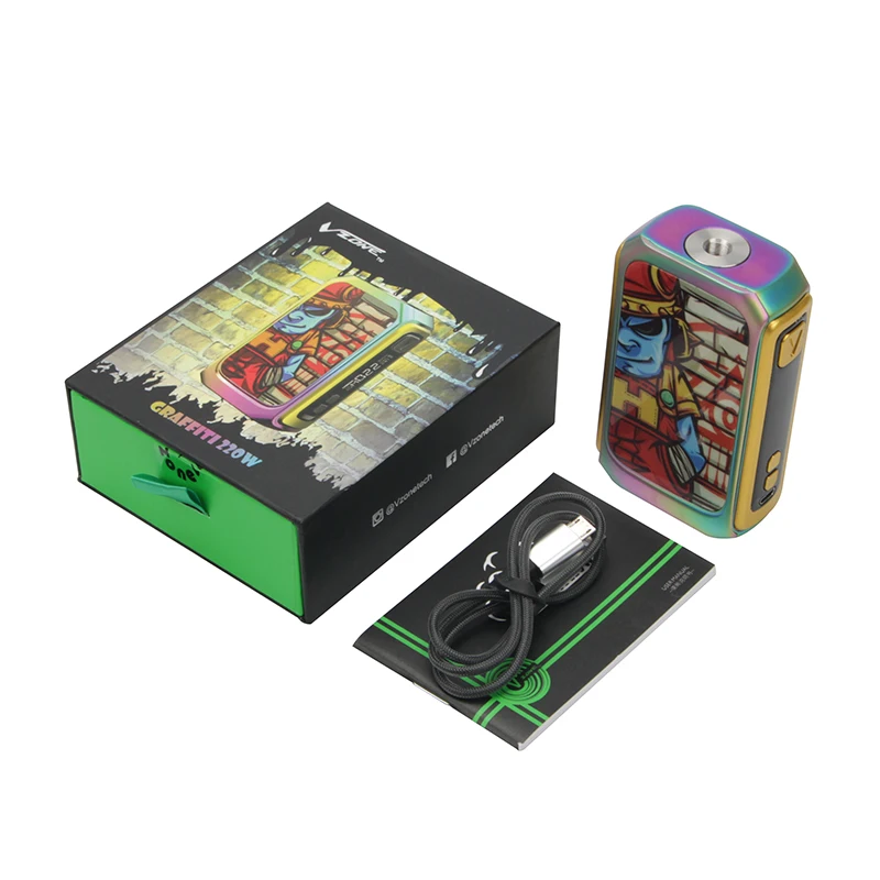Original Vzone Graffiti 220W TCKA  Box Mod Vape Electronic cigarettes Vaporizer Support RTA RDA RDTA RBA Tanks 01 (7)