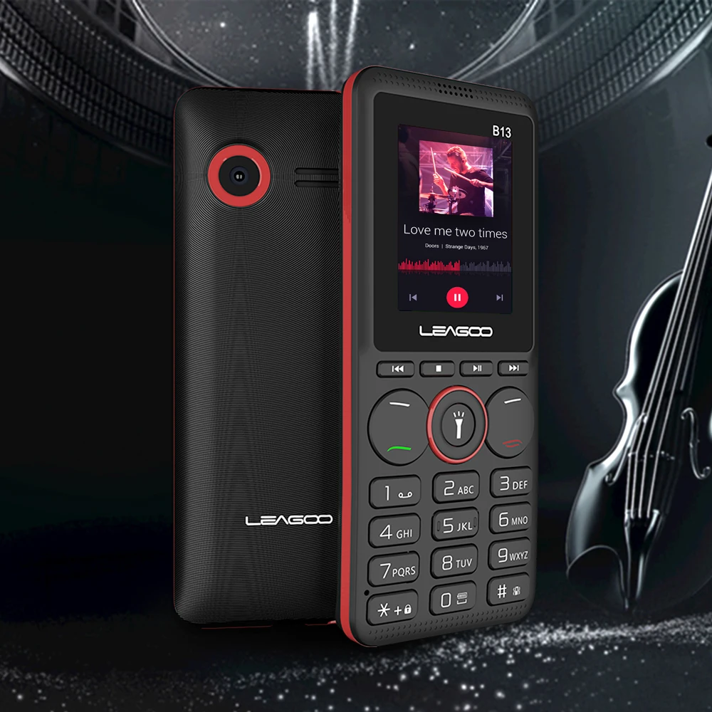 LEAGOO B13 Feature Mobile Phone 1.77'' 32MB+32MB Senior Kids Mini Phone Russian Keypad 2G GSM Push