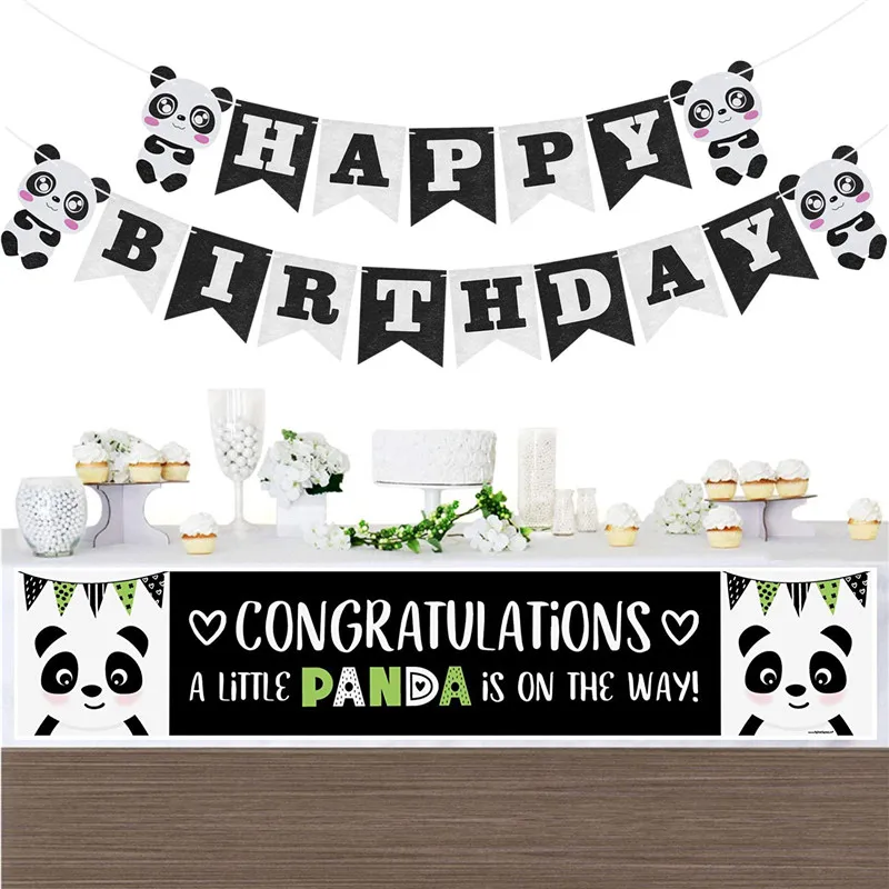 Panda Theme Party Birthday Party Decorations Kids Adult Disposable Tableware Paper Plate Straw Anniversaire Enfant Party Favors Disposable Party Tableware Aliexpress