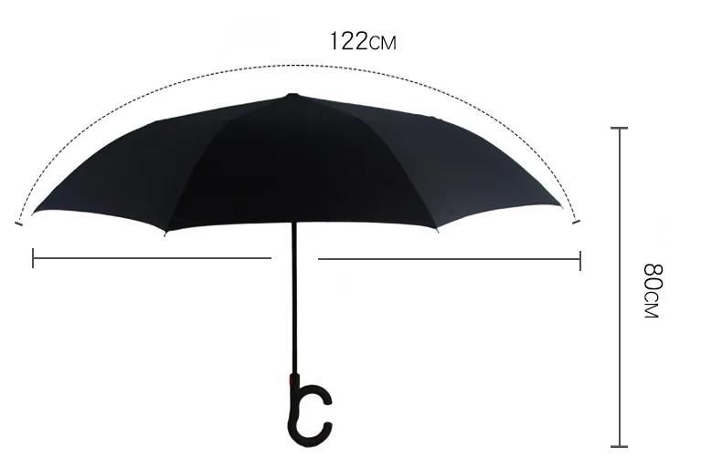 Полуавтоматический зонт Водонепроницаемый двойной Слои заднего зонтик best подарок для вашего друга