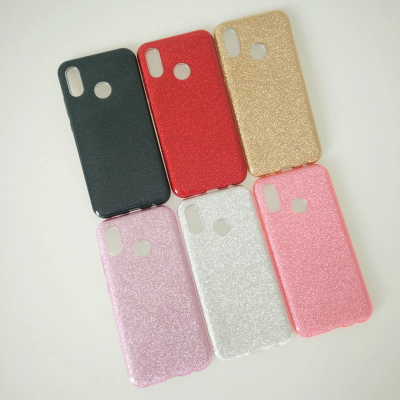 

3 in 1 Bling Glitter Case For HuaWei P20 Lite P10 Plus P20 Pro Flash Powder Shine Cover For HuaWei P10 Lite P20 Pro Pink Silver