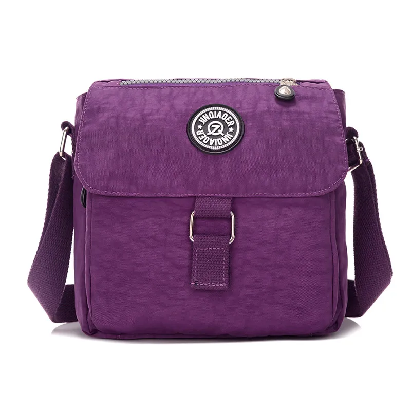 Новинка, модные женские сумки-мессенджеры, водонепроницаемые нейлоновые женские сумки через плечо, стильные клатчи, цена в долларах, сумки через плечо - Цвет: Фиолетовый