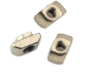 

20PCS M3 M4 M5 M6 Hammer Nut Aluminum Connector T Fastener Sliding Nut Nickel Plated Carbon Steel for 3030 Aluminum Profile