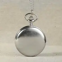 YCYS серебро черный кварцевые карманные часы ожерелье кулон для женщин мужские рождественские подарки