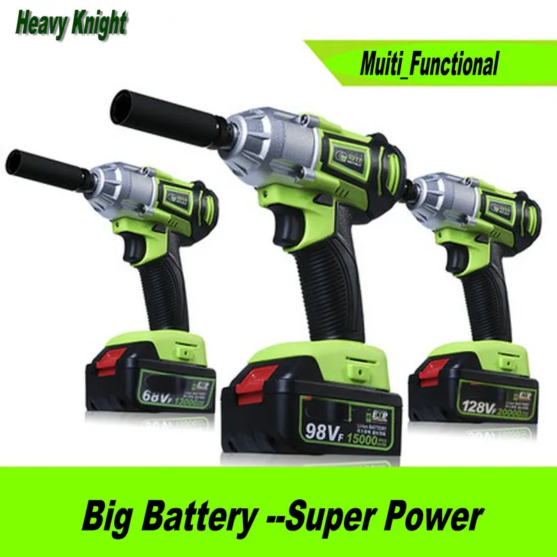 98TV 15000mAh Integrated Cordless Electric Wrench Impact Socket Wrench