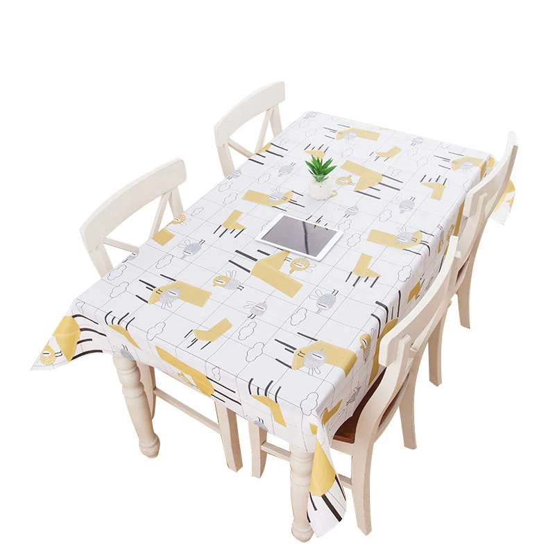 

Home Small Square Tablecloth Waterproof And Oilproof Dining Room Living Room Waterproof And Oil Easy To Clean PVC Table Cloth