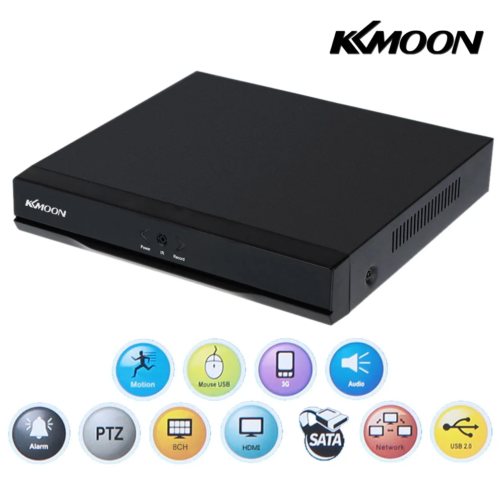 

KKmoon 8CH 1080P NVR AHD TVI CVI DVR 5-in-1 Digital Video Recorder P2P Cloud Network Onvif for CCTV Security Camera