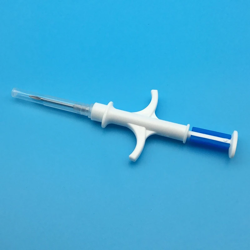 Veterinary equipment safety syringe with Ntag 216 NFC glass label Kit x 1