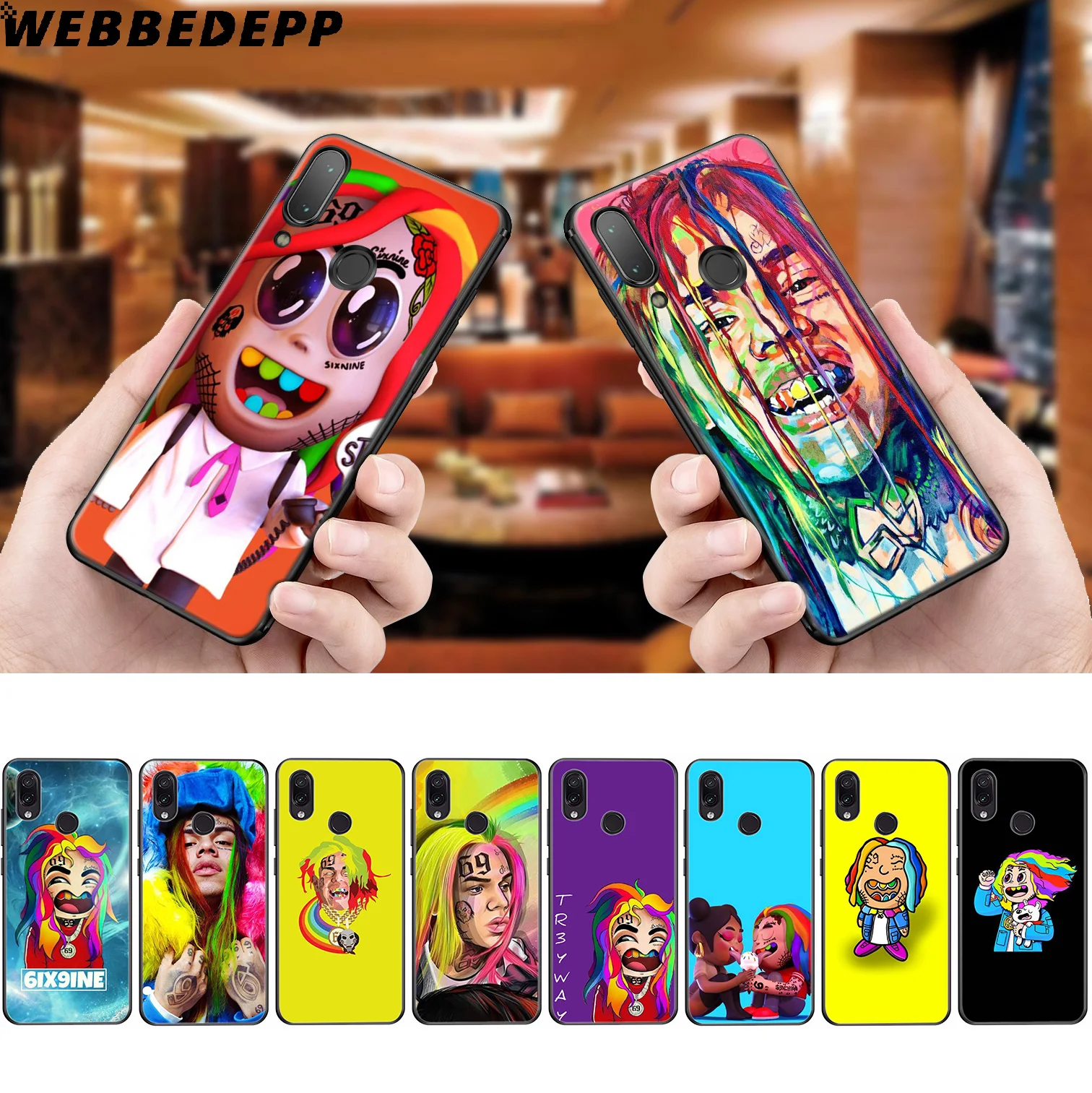 Мягкий чехол WEBBEDEPP 6ix9ine Tekashi для Xiaomi Redmi K20 7A 4A 4X5 5A 6 6A S2 Note 8 7 Pro Plus Prime |