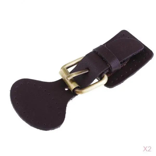 2 Sets Sew on Leather Magnetic Snap Buckles Bag Sewing Fasteners DIY Bag Accessorie Brown