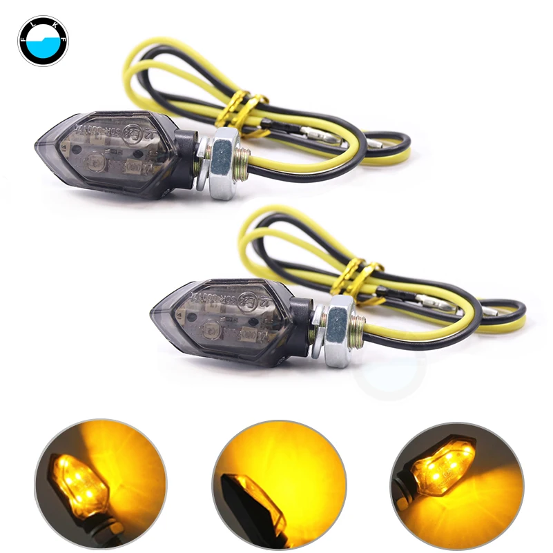 СВЕТОДИОДНЫЕ указатели поворота для мотоцикла миниатюрные с 5 SMD дымовые линзы