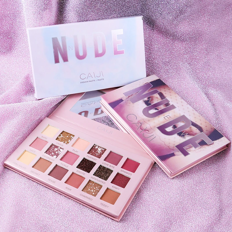 Beauty New Nude Eyeshadow Pallete металлические блестящие тени для век легко надеваются палитра для макияжа глаз 18 цветов палитра для макияжа yeux