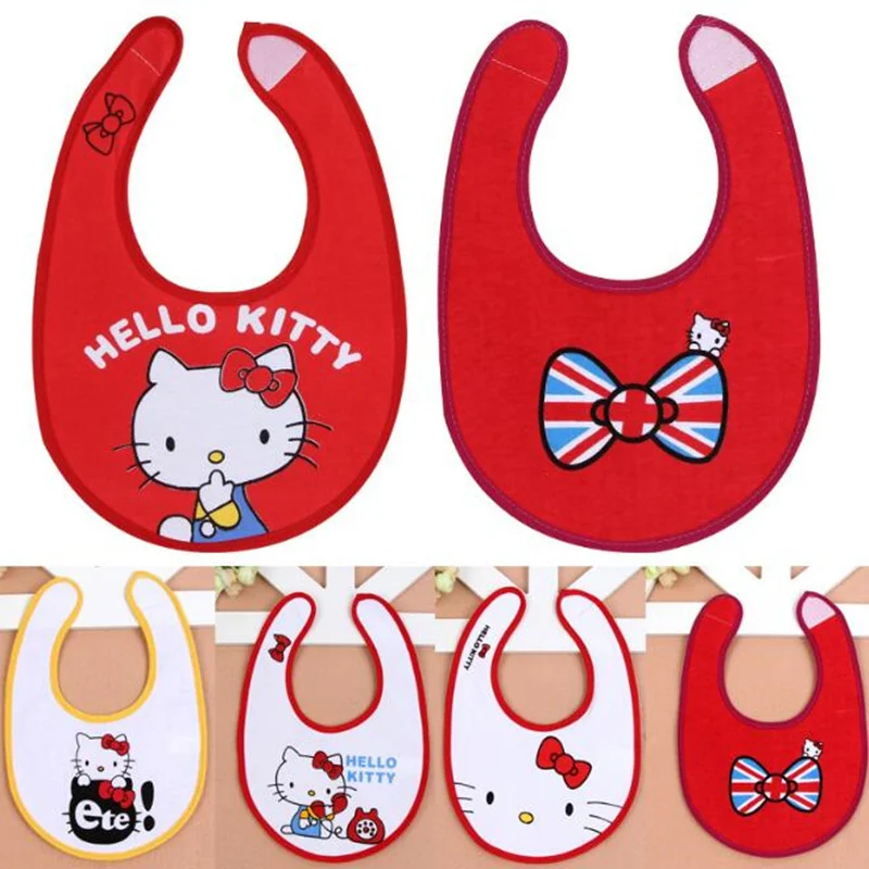 

Fast Ship Cotton Baby Bibs Waterproof Infant Saliva Towels Newborn Cartoon Pattern Toddler Bibs Cat Printed Burp Cloths Feeding