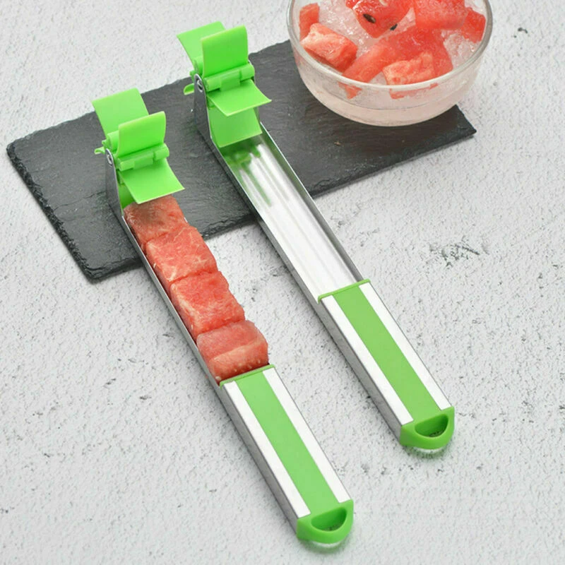 

Watermelon Slicer Cutter Tongs Corer Fruit Melon Stainless Steel Tools NEW Watermelon Cut Refreshing Watermelon Cubes Kitchen