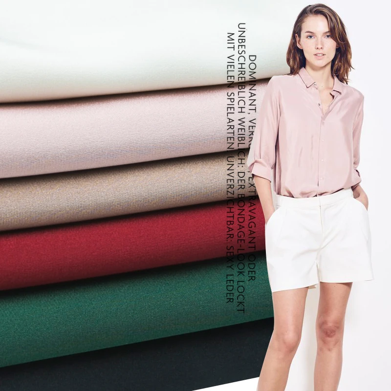 Luxury Solid Colors Stretchy pure silk double fabric