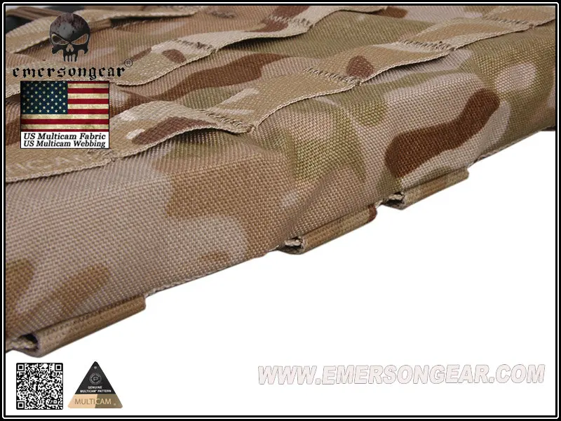 Emersongear тройной Открытый Топ подсумок для журналов 5,56 Тактический военная игра Пейнтбол оборудование Мультикам Arid EM6356MCAD