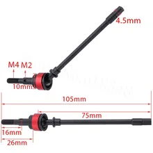 2PCS Hard Steel Front Axle CVD Drive Shaft for 1/10 Axial SCX10 Upgrade Option Parts Hop-Up
