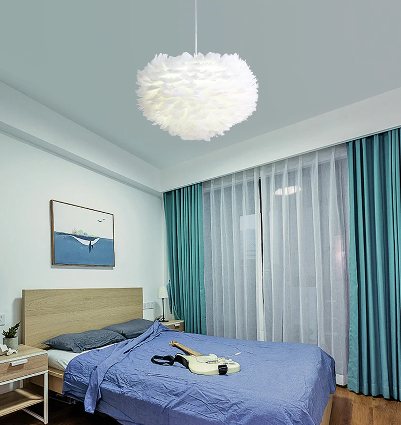 Preise Artpad Weiß Feder Anhänger Licht Mit E27 Birne Enthalten Wohnzimmer Schlafzimmer Hochzeit Hängen dekor Droplight Hause Beleuchtung