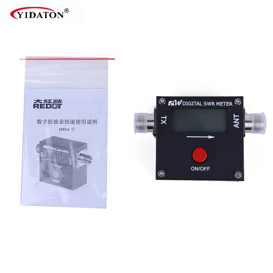 

YIDATON Digital Power SWR Meter Redot 1051A Upgraded version of 1050A for Mobile Radio Transceiver TH9800 Walkie Talkie UV-5R
