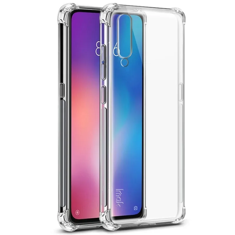 Чехол для Xiaomi mi 9 SE IMAK противоударный мягкий ТПУ чехол для Xiaomi mi 9 mi 9 Explorer чехол с защитой экрана - Цвет: Transparent