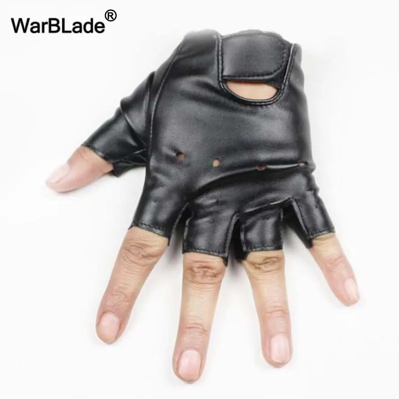 Детские кожаные перчатки WarBLade высокого качества митенки с полупальцами для
