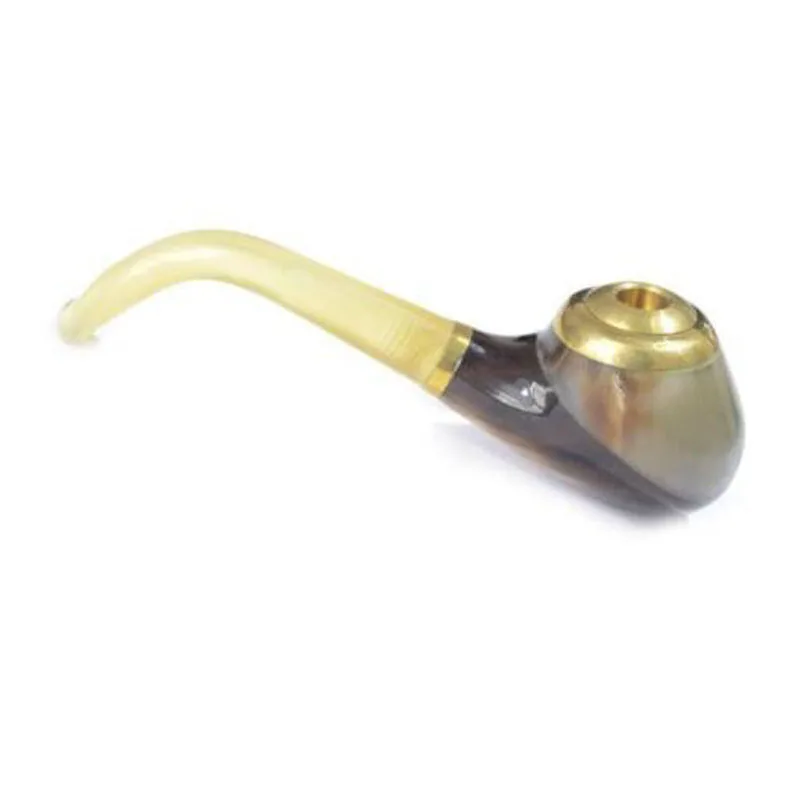

Mini Small Handmade Imitation Buffalo OX Horn Smoking Cigarette Pipe for Father Man Great Gift