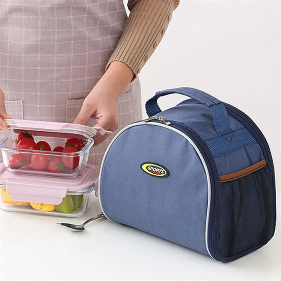 Повседневная Портативная сумка для еды водонепроницаемая изолированная пищевая переноска большая Холщовая Сумка для пикника сумка для