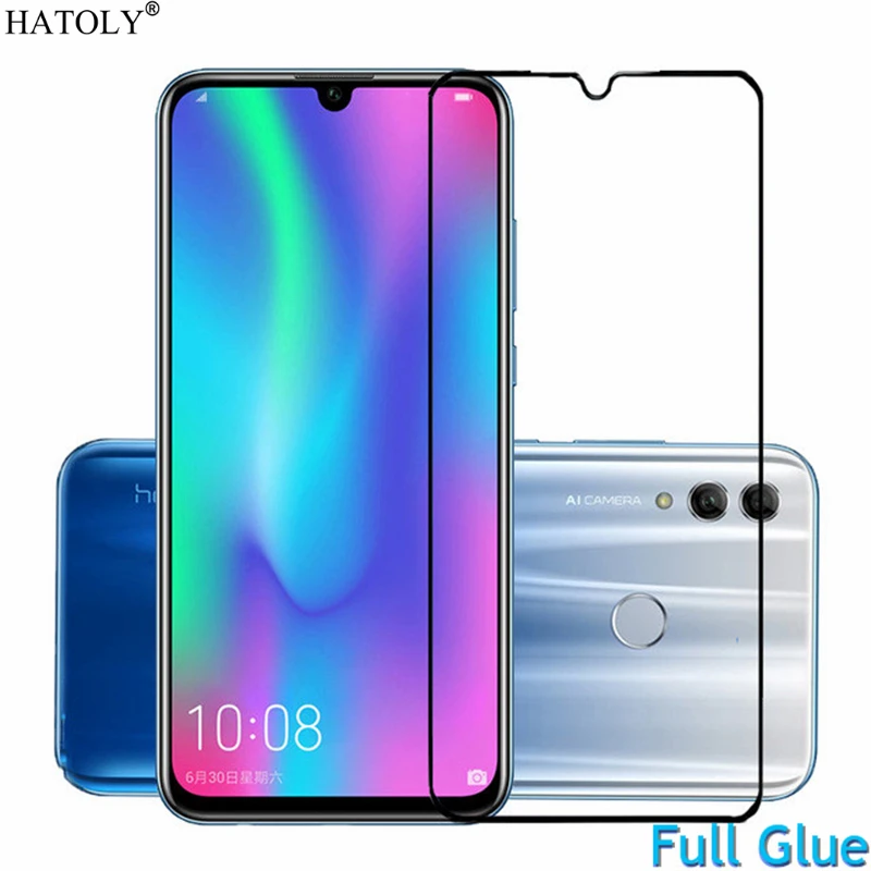 Закаленное стекло HATOLY с полной проклейкой для Huawei P Smart 2019 Защита экрана 9H полное