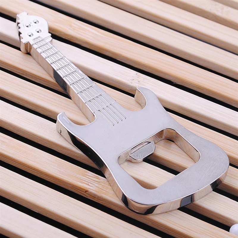 Hot Sale 1Pcs Creative Portable Stainless Steel Guitar Shape Beer