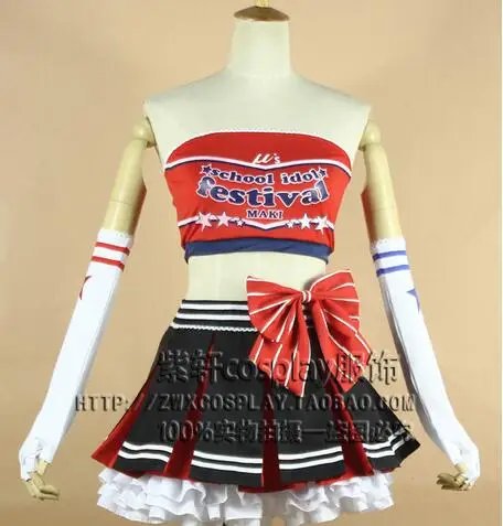 LoveLive! Love Live Honoka Kousaka Cheerleaders Uniform Vest Skirt Anime Halloween Cosplay Costumes For Women Custom Made |