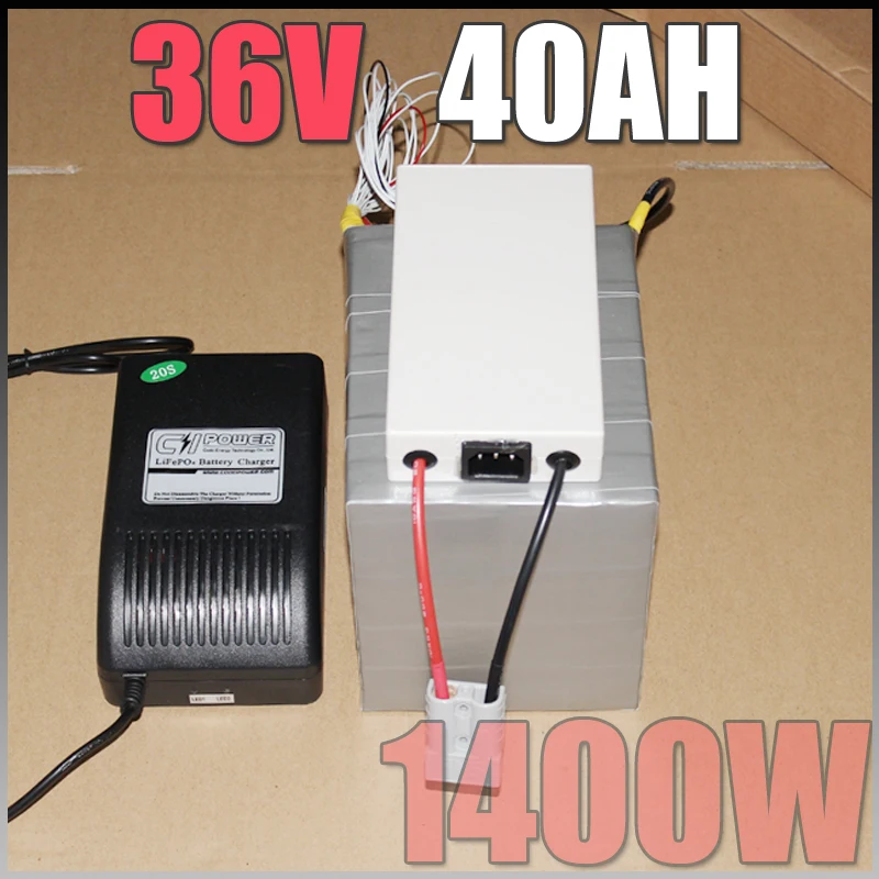 Best 36V 40Ah LiFePO4 Battery Pack ,1400W Electric Bicycle Battery + BMS Charger 36v lithium scooter electric bike battery pack 1 Best 36V 40Ah LiFePO4 Battery Pack ,1400W Electric Bicycle Battery + BMS Charger 36v lithium scooter electric bike battery pack 1