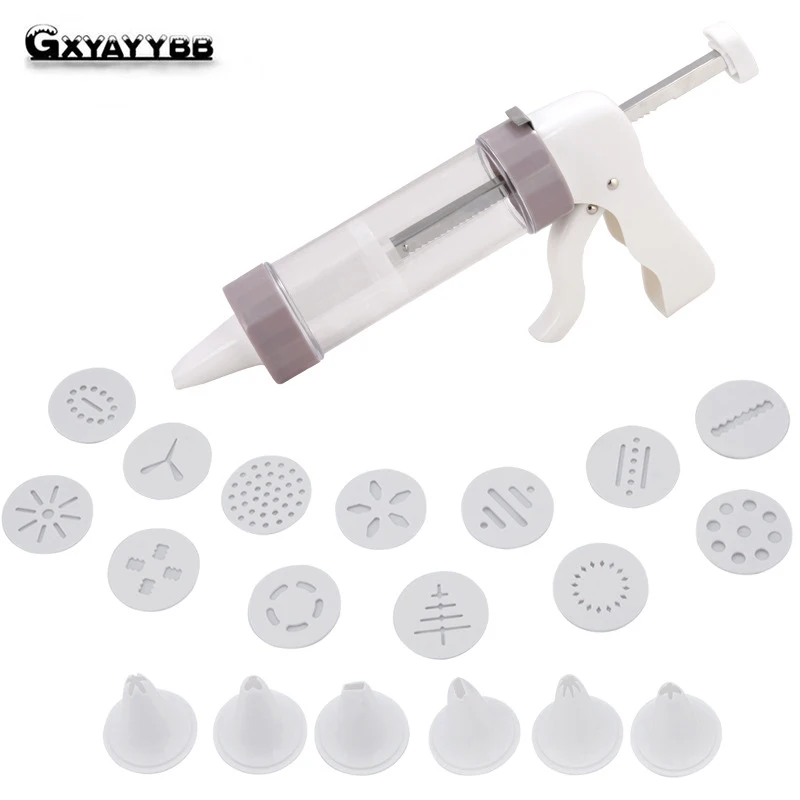 1 set Cookie Extruder Press Machine 13 Species Pattern 6 Nozzle