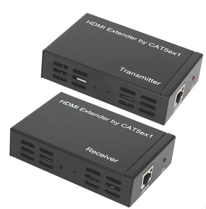 Tcp/ip HDMI Extender ИК 100 м по одной cat6/5e с адаптером питания 3D и полный HD1080p поддерживается(только приемник