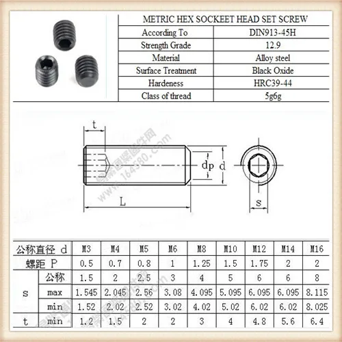 set screw drawing