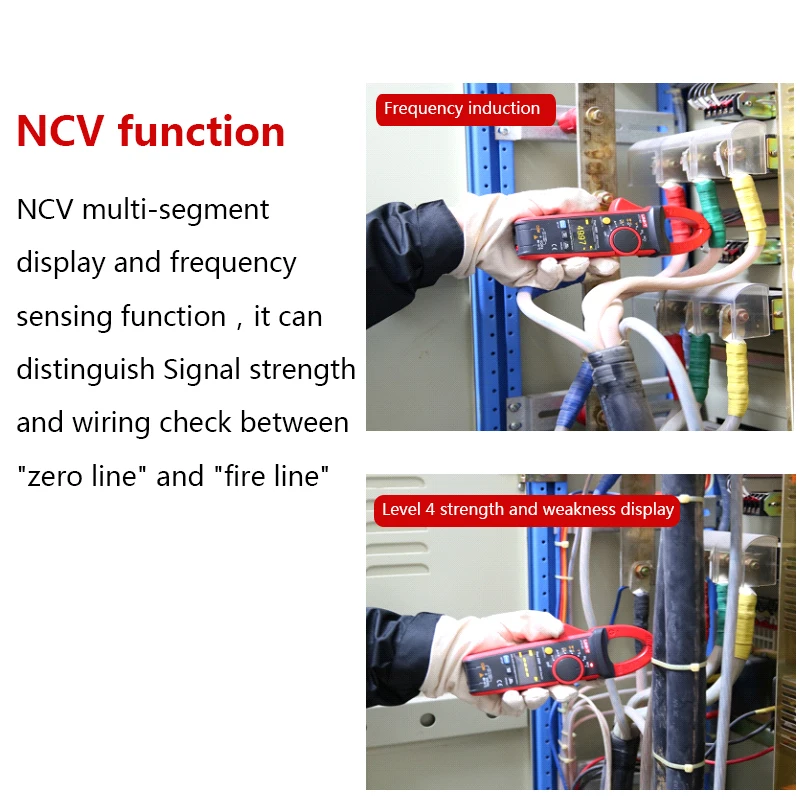 Цифровой OLED дисплей истинного эффективного значения(RMS) клещи AC/DC CapacitanceOhm Freq температура VFC NCV фонарик UT216D