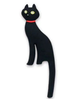 1Pcs 3D Wall Stickers Fridge Magnet Black Cat Tail hook Wall Sticker Home Decor Kids Rooms Wall Decoration Fridge sticker - Цвет: 01