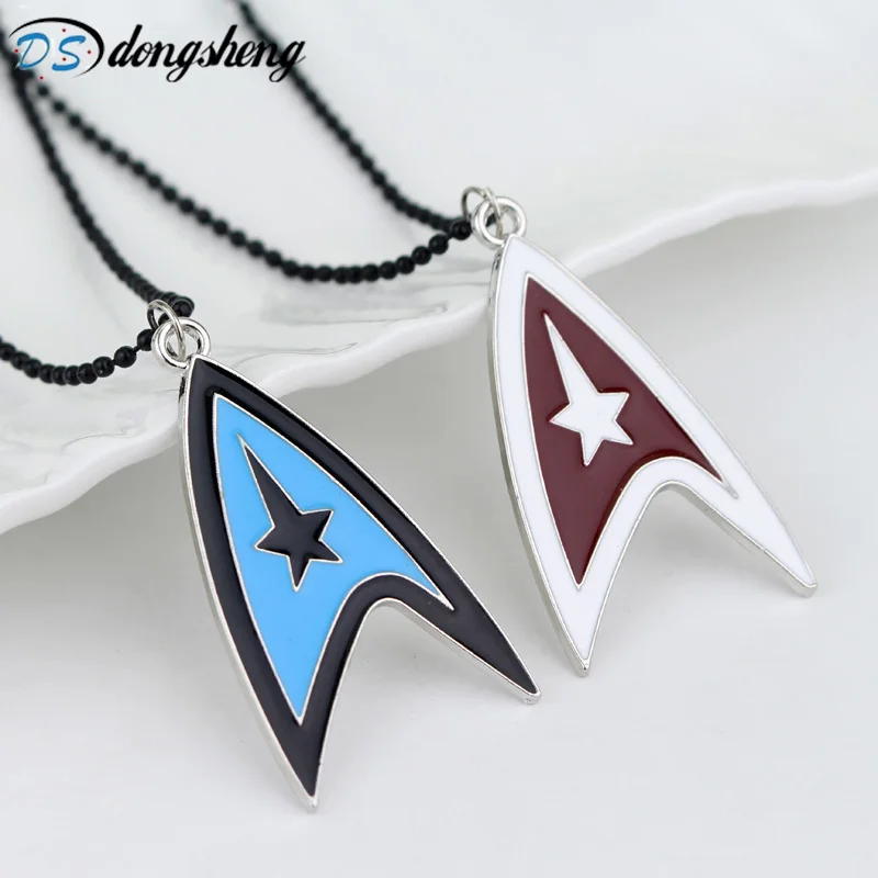 

Star Trek Logo Metal Necklace Charm Pendant Star Trek Necklace Silver Plated Men Women Communicator Best Friend Gift -30