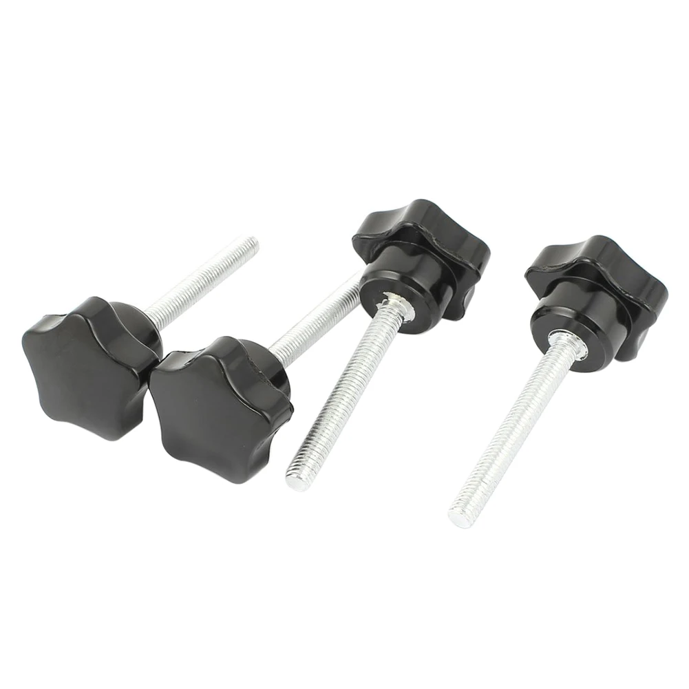 

4pcs M6 x 50mm Male Thread Star Shaped Head Clamping Screw Knob