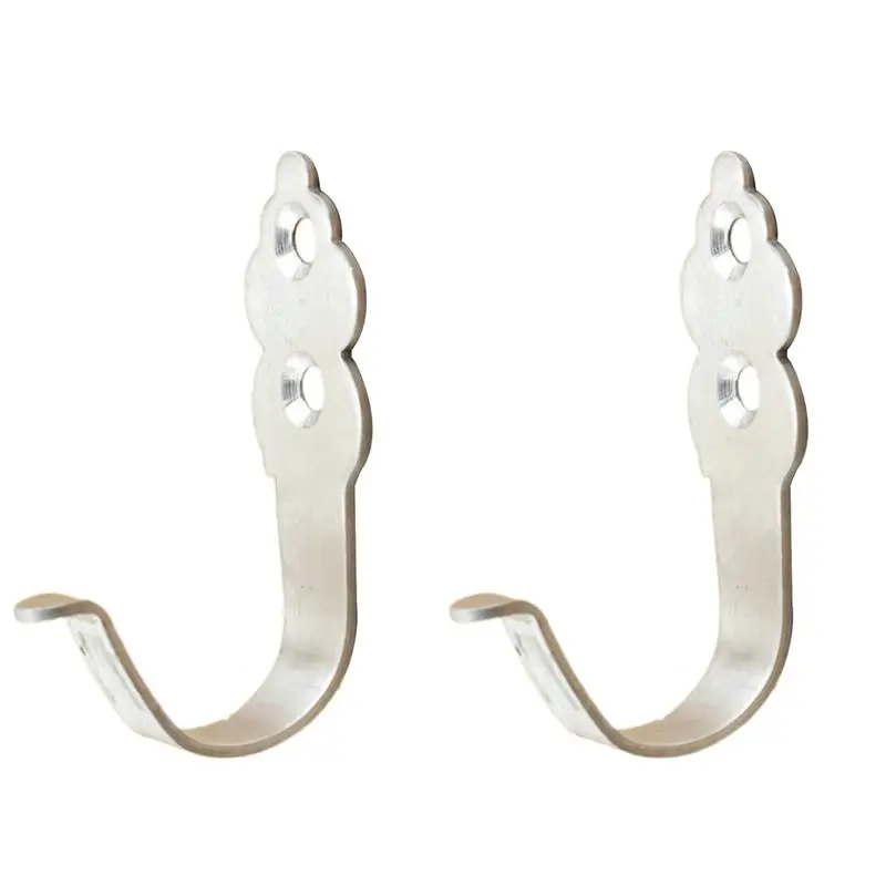 2pcs Stainless Steel Bathroom Clothes Single Hook Wall Mounted